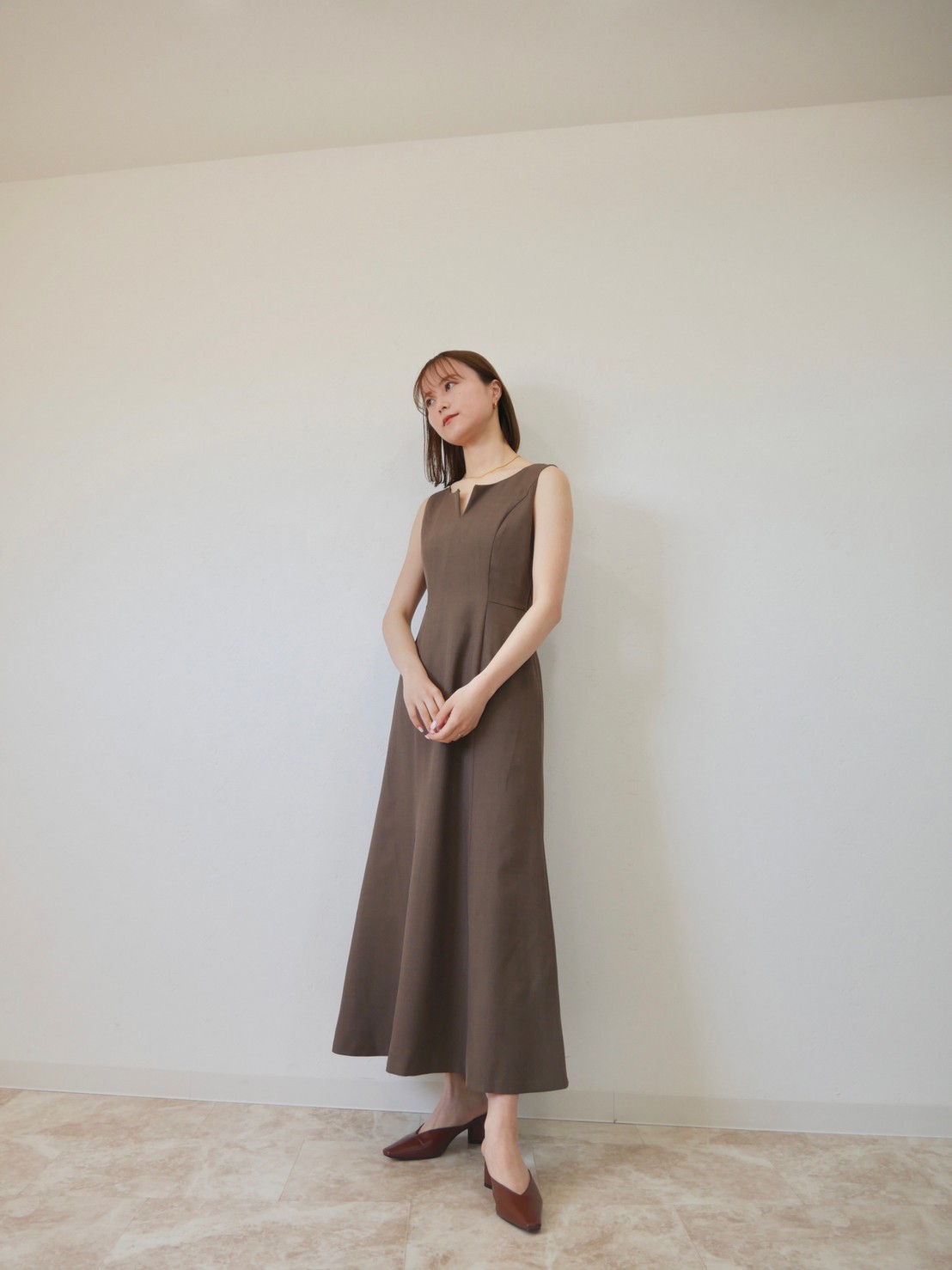 MANAVIS7 】カラーカラーワンピース / Color Collar One-Piece-