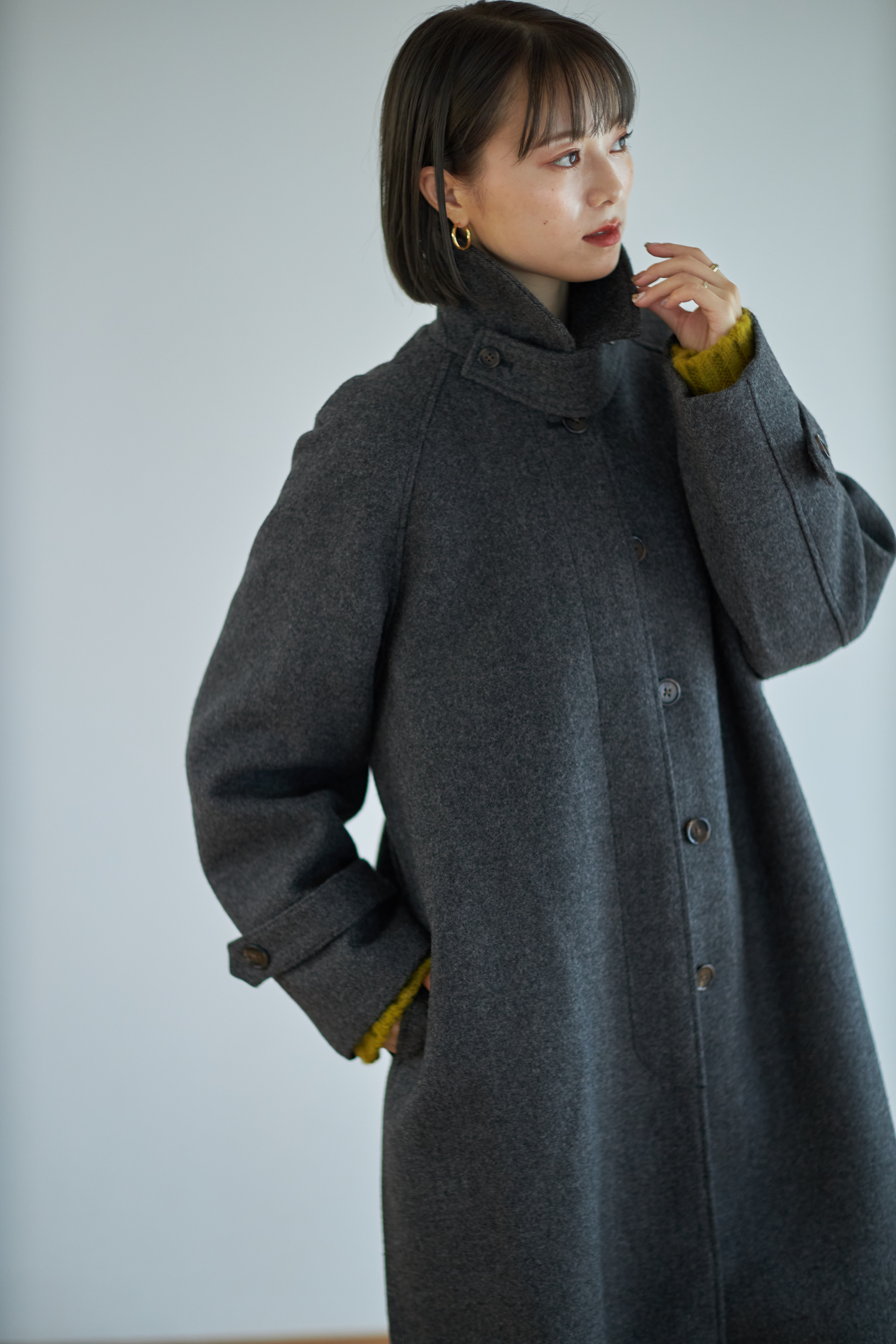 original stand collar wool coat OUTER Reurie'（レウリィ）