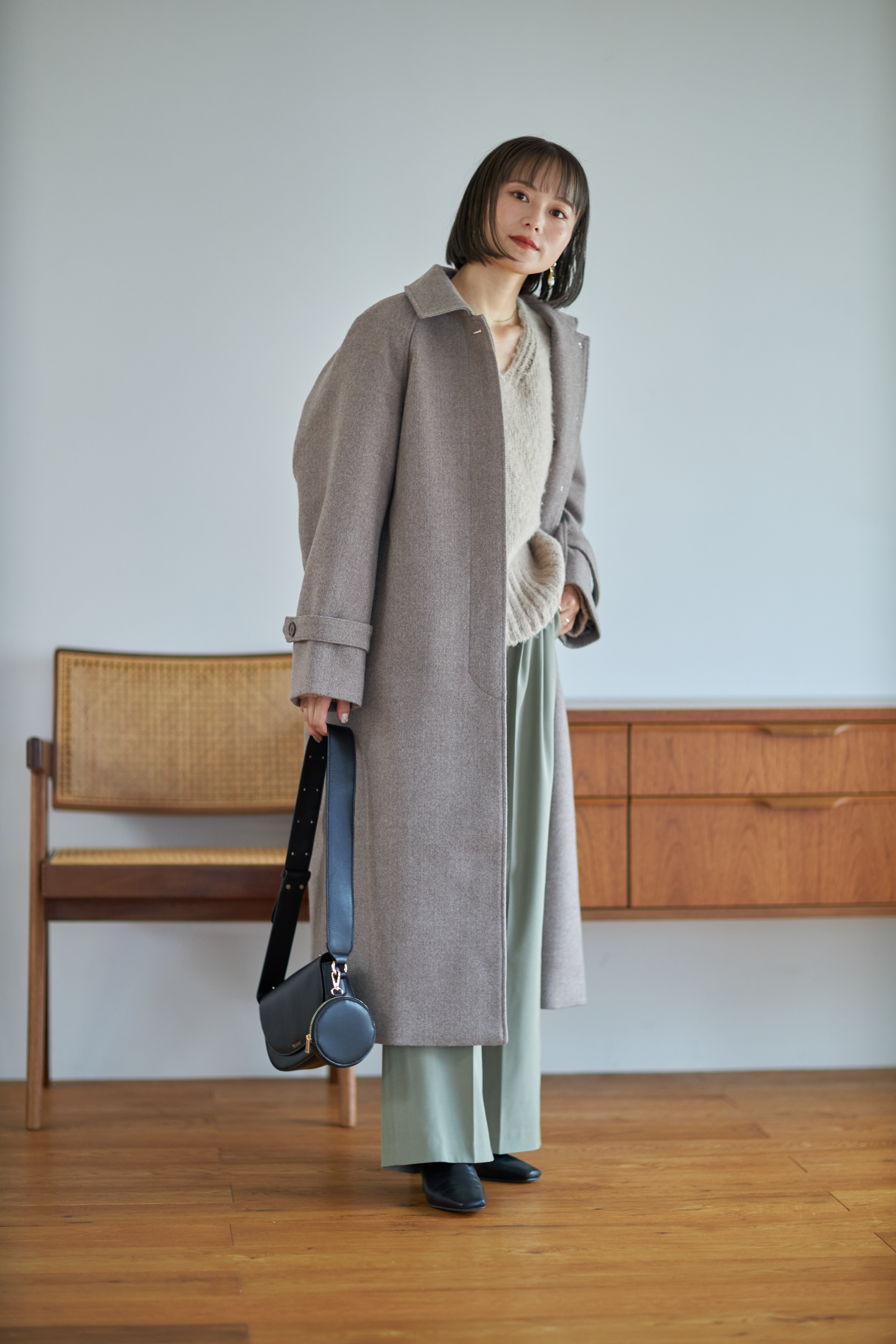 original stand collar wool coat OUTER Reurie'（レウリィ）