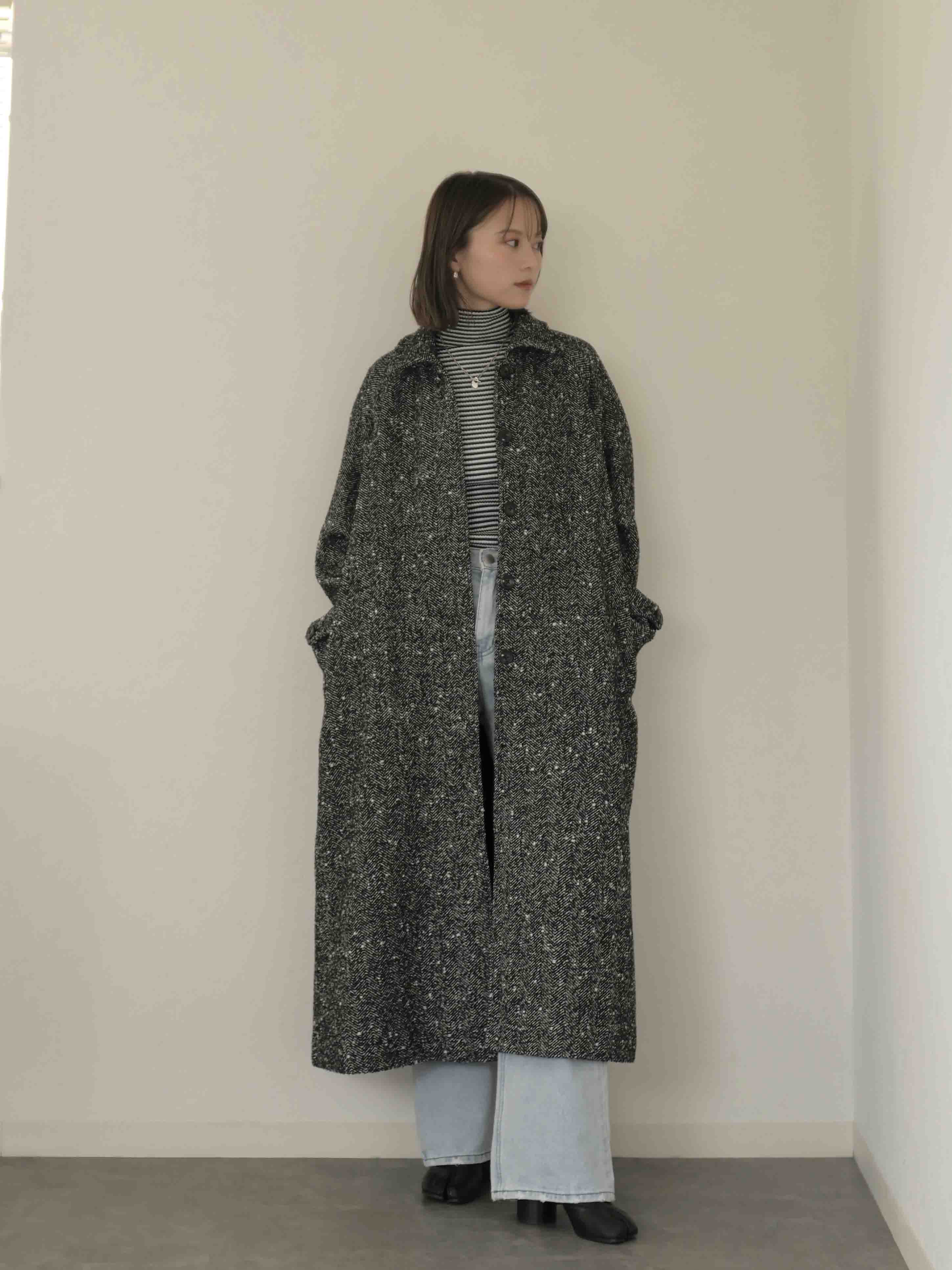 20AW TWEED OVERSIZE STANDCOLLAR COAT