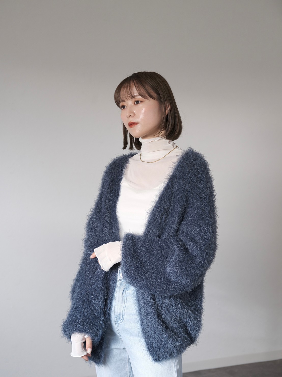 ホット The toe カーディガン PIGALLE SHAGGY CARDIGAN