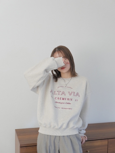 color logo embroidery sweat