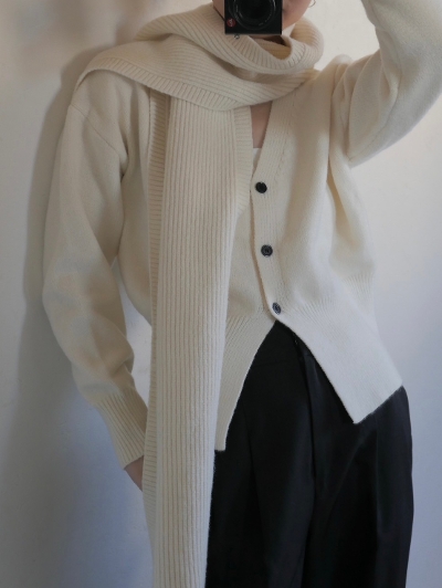 muffler&cardigan set