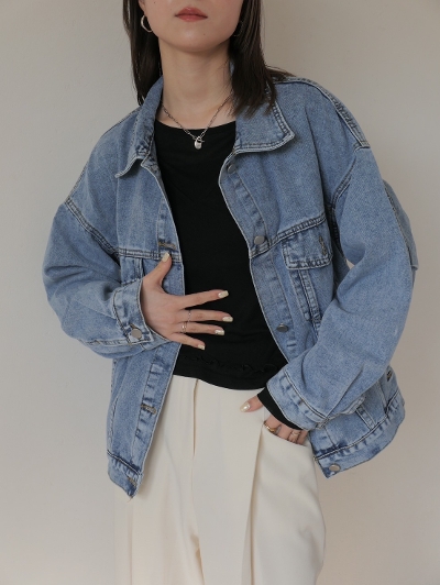 over denim jacket