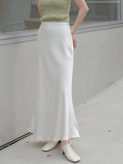 original bias satin long skirt