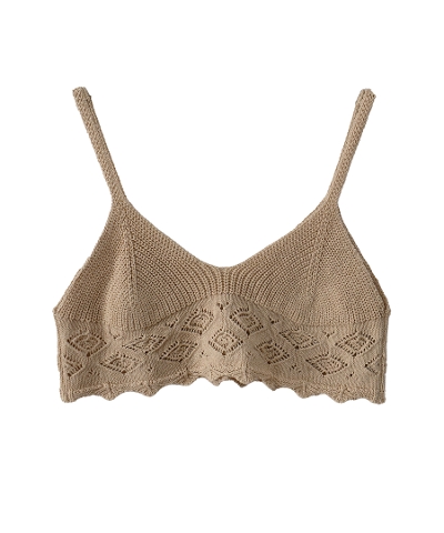 lace knit bustier