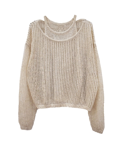 layered sheer mesh top
