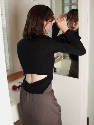 original back open rib top