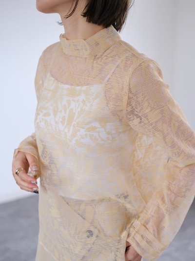 original sheer jacquard blouse